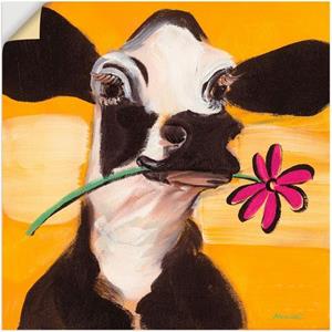Artland Wandbild "Glückliche Kuh", Haustiere, (1 St.), als Alubild, Leinwandbild, Wandaufkleber oder Poster in versch. Größen