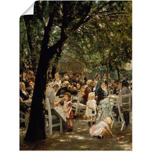 Artland Artprint Biergarten in München. 1883x84 als artprint op linnen, muursticker of poster in verschillende maten