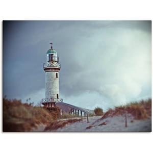 Artland Artprint De Warnemünder vuurtoren als artprint op linnen, muursticker of poster in verschillende maten