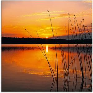 Artland Print op glas Landschap met zonsopkomst in verschillende maten