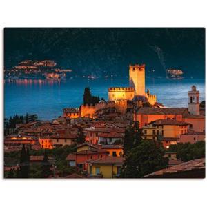 Artland Artprint Boven de daken van Malcesine als artprint op linnen, muursticker of poster in verschillende maten