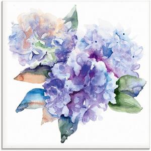 Artland Print op glas Hortensia's in verschillende maten