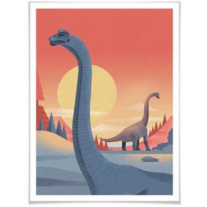Wall-Art Poster "Brachiosaurus", Dinosaurier, (1 St.), Poster, Wandbild, Bild, Wandposter