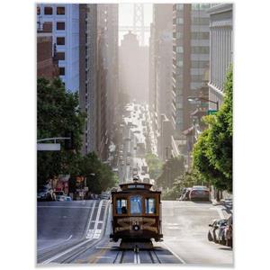 Wall-Art Poster Cable Car San Francisco Poster, artprint, wandposter (1 stuk)