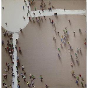 Kayoom Ölbild "Menschengruppe", 100cm x 100cm