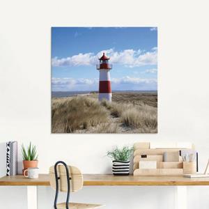 Artland Print op glas Vuurtoren Sylt in verschillende maten