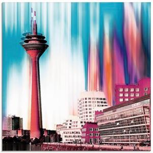 Artland Print op glas Düsseldorf skyline collage I in verschillende maten