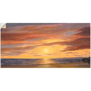 Artland Artprint Zon aan het strand als artprint van aluminium, artprint op linnen, muursticker of poster in verschillende maten