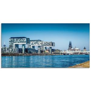 Artland Glasbild "Köln Kranhäuser und Dom", Gebäude, (1 St.)