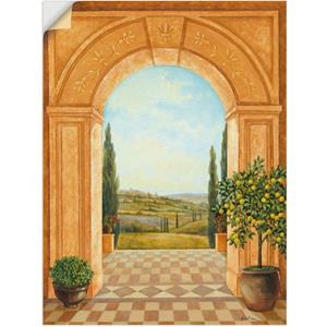 Artland Wandbild "Ausblick mit Zitronenbaum", Fensterblick, (1 St.), als Alubild, Leinwandbild, Wandaufkleber oder Poster in versch. Größen