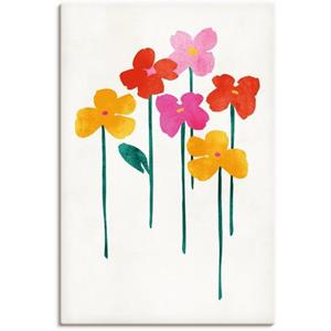 Artland Artprint Kleine vrolijke bloemen als artprint van aluminium, artprint op linnen, muursticker of poster in verschillende maten