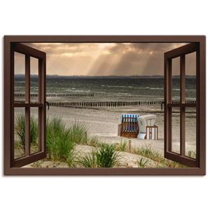 Artland Wandbild "Schwarzer Busch Strand auf Insel Poel", Strand, (1 St.), als Leinwandbild, Wandaufkleber oder Poster in versch. Größen