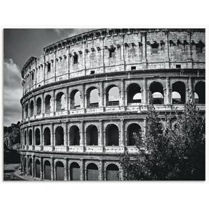 Artland Artprint Rome Colosseum monochroom als artprint van aluminium, artprint op linnen, muursticker of poster in verschillende maten