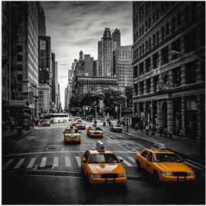 Artland Artprint New York City Verkeer 5th Avenue als artprint van aluminium, artprint op linnen, muursticker of poster in verschillende maten