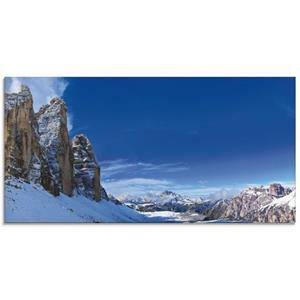 Artland Glasbild "Drei Zinnen Umrundung in den Dolomiten", Himmel, (1 St.)