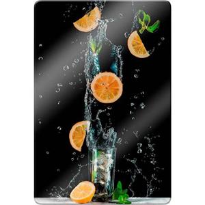 Wall-Art Print op glas Belenko - Splashing Lemonade in 3 maten