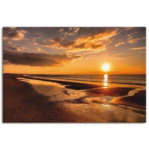 Artland Artprint Zonsondergang aan de Middellandse Zee als artprint van aluminium, artprint op linnen, muursticker of poster in verschillende maten