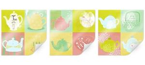 Wall-Art Poster Set van 3,wanddecoratie voor de eetkamer, Tea Time Poster, artprint, wandposter (3 stuks)