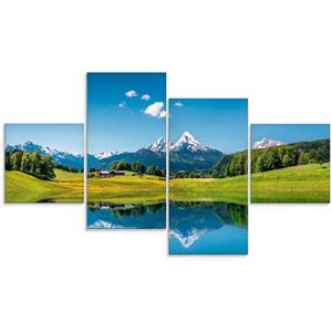 Artland Print op glas Landschap in de Alpen in verschillende maten