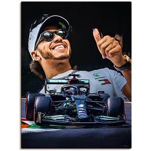 Artland Artprint Sir Lewis Hamilton alias LH44 als artprint van aluminium, artprint op linnen, muursticker of poster in verschillende maten