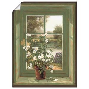 Artland Wandbild "Wildrosen am Fenster", Arrangements, (1 St.), als Alubild, Leinwandbild, Wandaufkleber oder Poster in versch. Größen