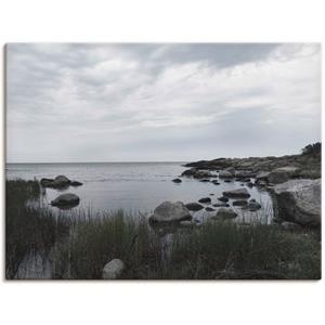 Artland Artprint Eenzame baai aan de zee als artprint op linnen, muursticker of poster in verschillende maten