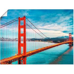 Artland Artprint Golden Gate Bridge als artprint van aluminium, artprint op linnen, muursticker of poster in verschillende maten