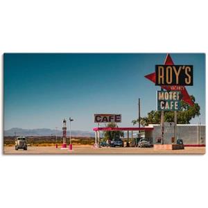 Artland Artprint Roy`s tankstation aan de Route 66 als artprint op linnen, muursticker of poster in verschillende maten