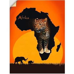 Artland Artprint Afrika het zwarte continent als artprint op linnen, muursticker of poster in verschillende maten