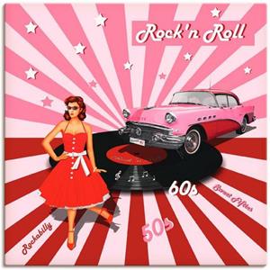 Artland Artprint Rock'n roll van de jaren 50 als artprint van aluminium, artprint op linnen, muursticker of poster in verschillende maten