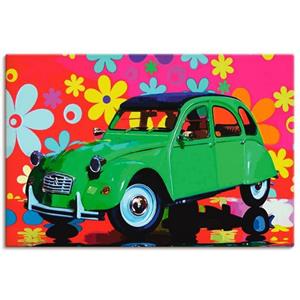 Artland Artprint Citroën 2CV groen als artprint van aluminium, artprint op linnen, muursticker of poster in verschillende maten