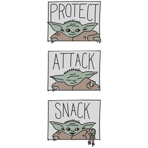 Komar Wandbild "Mandalorian The Child Protect Attack Snack", Disney-Star Wars, (1 St.), Kinderzimmer, Schlafzimmer, Wohnzimmer