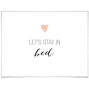 Wall-Art Poster "Lets stay in bed", Schriftzug, (1 St.), Poster, Wandbild, Bild, Wandposter