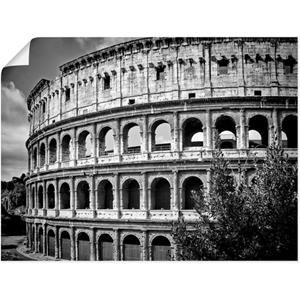 Artland Artprint Rome Colosseum monochroom als artprint van aluminium, artprint op linnen, muursticker of poster in verschillende maten