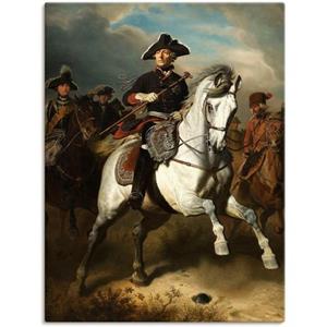 Artland Artprint Frederik De grote te paard. 1861 als artprint op linnen, muursticker of poster in verschillende maten