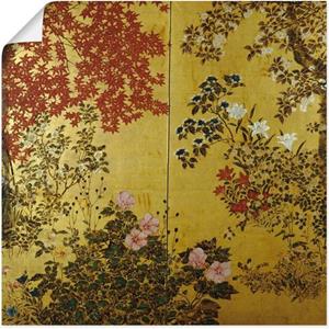 Artland Artprint Japans scherm 18e eeuw als artprint op linnen, muursticker of poster in verschillende maten