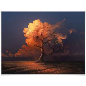 Wall-Art Poster Surrealisme beeld wolken 40x30cm - surrealisme beeld later herfst Poster, artprint, wandposter (1 stuk)