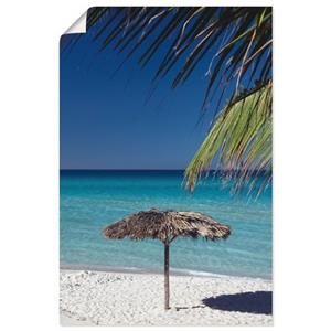 Artland Artprint Parasol aan het strand als artprint van aluminium, artprint op linnen, muursticker of poster in verschillende maten