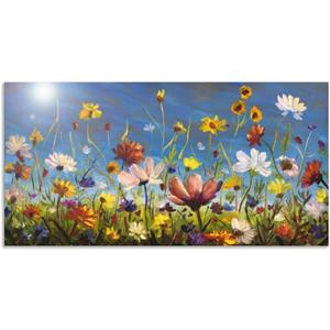 Artland Wandbild "Wildblumenwiese blauer Himmel", Blumenwiese, (1 St.)