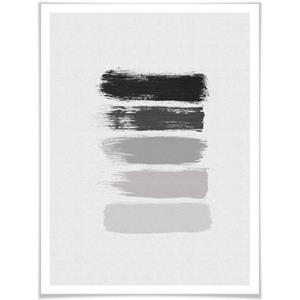 Wall-Art Poster 50 Shades of Grey zwart grijs Poster, artprint, wandposter (1 stuk)