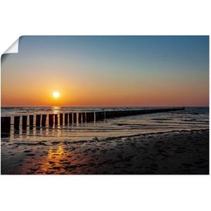 Artland Artprint Zonsondergang aan de Oostzee eiland Poel als artprint van aluminium, artprint op linnen, muursticker of poster in verschillende maten