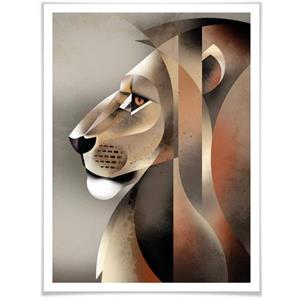 Wall-Art Poster Lion Poster, artprint, wandposter (1 stuk)