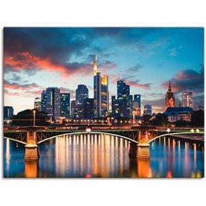 Artland Artprint Frankfurt am Main Skyline II als artprint van aluminium, artprint op linnen, muursticker of poster in verschillende maten