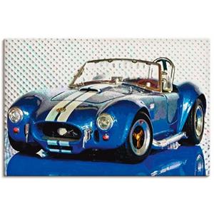 Artland Artprint Shelby Cobra blauw als artprint van aluminium, artprint op linnen, muursticker of poster in verschillende maten