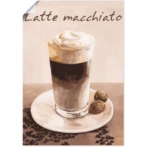 Artland Artprint Latte macchiato - koffie als artprint van aluminium, artprint op linnen, muursticker of poster in verschillende maten