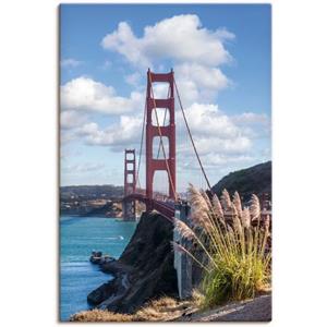 Artland Artprint San Francisco Golden Gate Bridge als artprint van aluminium, artprint op linnen, muursticker of poster in verschillende maten