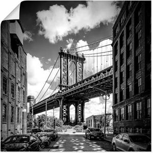 Artland Artprint New York City Manhattan Bridge als artprint van aluminium, artprint op linnen, muursticker of poster in verschillende maten