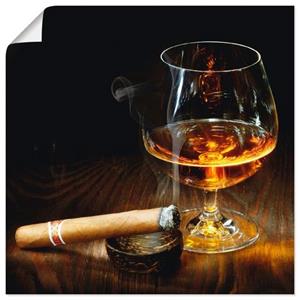 Artland Wandbild "Zigarre und Cognac", Zigarren, (1 St.), als Leinwandbild, Poster in verschied. Größen