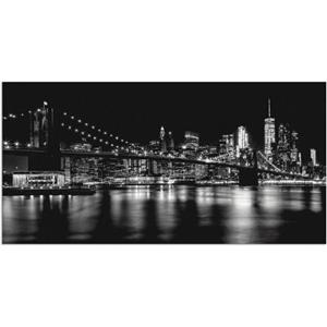 Artland Artprint Manhattan skyline & Brooklyn Bridge als artprint van aluminium, artprint op linnen, muursticker of poster in verschillende maten