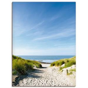 Artland Artprint Strand met duinen en weg naar het water als artprint van aluminium, artprint op linnen, muursticker of poster in verschillende maten